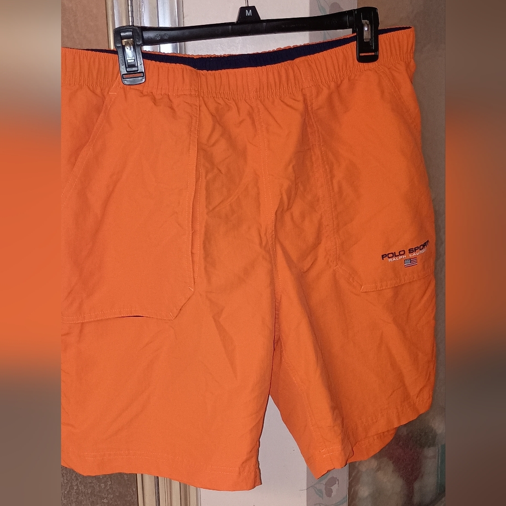 Polo Sport Blaze Orange Swim Trunks Mens Large